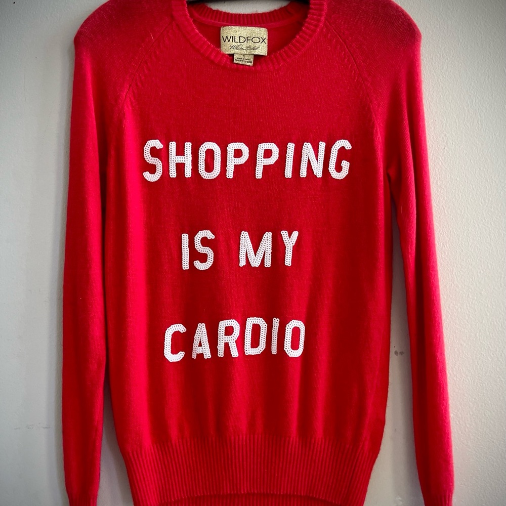 Wildfox White Label Red Sweater Shopping Is My Cardio